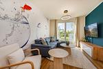 Wohnzimmer - Ferienwohnung Goldfisch mit Balkon, Wellness- und Kinderspielbereich - Top-Hundeurlaub