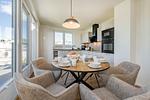 Küche / Küchenzeile - Ferienwohnung Goldfisch mit Balkon, Wellness- und Kinderspielbereich - Top-Hundeurlaub