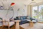 Wohnzimmer - Ferienwohnung Goldfisch mit Balkon, Wellness- und Kinderspielbereich - Top-Hundeurlaub