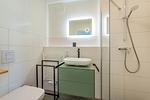 Badezimmer - Ferienwohnung Goldfisch mit Balkon, Wellness- und Kinderspielbereich - Top-Hundeurlaub