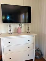 Fernseher im Wohnbereich des Ferienhauses Sunny - Ferienhaus Sunny - Top-Hundeurlaub