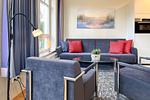Wohnzimmer mit Schlafsofa - Wohnung 01 - Top-Hundeurlaub