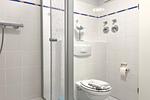 Badezimmer mit Dusche und WC - Wohnung 01 - Top-Hundeurlaub