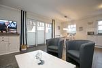 Blick zur Terrasse - Reethaus 01a - Sylt - Top-Hundeurlaub