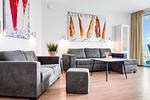 Wohnzimmer mit Sofaecke - Promenadenvilla 23 Wohnung 07 - Top-Hundeurlaub