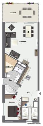 Grundriss - Promenadenvilla 23 Wohnung 07 - Top-Hundeurlaub