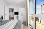 Schlafzimmer - Ferienwohnung Muschelsucher Priwall Travemünde - Top-Hundeurlaub