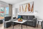Wohnzimmer - Ferienwohnung Muschelsucher Priwall Travemünde - Top-Hundeurlaub