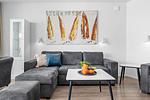 Wohnzimmer - Ferienwohnung Muschelsucher Priwall Travemünde - Top-Hundeurlaub