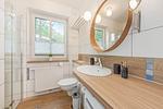 Badezimmer - Ferienhaus Waldhaus 5 mit Sauna und Terrasse mit Grill - Top-Hundeurlaub