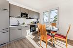 Küche / Küchenzeile - Ferienwohnung Pia mit Fitness, Sauna  und Freizeitbereich - Top-Hundeurlaub