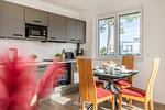 Küche / Küchenzeile - Ferienwohnung Pia mit Fitness, Sauna  und Freizeitbereich - Top-Hundeurlaub