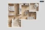 Grundriss - Ferienwohnung Pia mit Fitness, Sauna  und Freizeitbereich - Top-Hundeurlaub