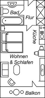 Grundriss - Objekt-Nr. 5 - Strand - Trelleborgallee - Top-Hundeurlaub