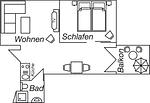 Grundriss - Objekt-Nr. 120 - Hafen - Kurgartenstraße - Top-Hundeurlaub