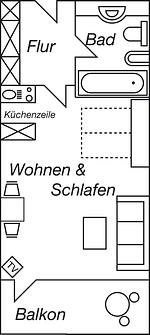 Grundriss - Objekt-Nr. 131 - Strand - Trelleborgallee - Top-Hundeurlaub