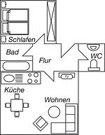 Grundriss - Objekt-Nr. 250 - Hafen - Kurgartenstraße - Top-Hundeurlaub