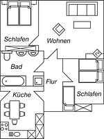 Grundriss - Objekt-Nr. 47 - Strand - Seeblick - Top-Hundeurlaub