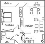 Grundriss - Objekt-Nr. 92 - Strand - Trelleborgallee - Top-Hundeurlaub