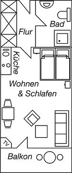 Grundriss - Objekt-Nr. 63 - Strand - Trelleborgallee - Top-Hundeurlaub