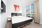 erstes Schlafzimmer mit Doppelbett - Wohnung 01 - Top-Hundeurlaub
