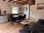 Wohn-Essbereich mit Esstisch im wrho12, Haus Lea in Wremen - In der Hofe 12 - Haus Lea - Top-Hundeurlaub