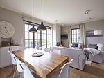 Wohnzimmer - Luxus Reetdachvilla mit 3 Schlafzimmern, Sauna und Kamin (E20) - Top-Hundeurlaub