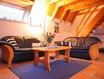 Wohnzimmer - Ferienhaus "MoinMoin" - Top-Hundeurlaub