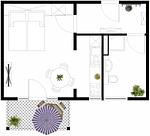Grundriss - Appartementanlage Dünengarten Fewo 47 - 17 - Top-Hundeurlaub