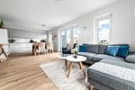 Wohnzimmer - Ferienwohnung Tortuga Olpenitz - Top-Hundeurlaub