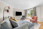 Wohnzimmer - Ferienhaus Dröm Hus Archsum auf Sylt - Top-Hundeurlaub