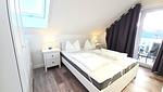 Schlafzimmer - Ferienhaus "Marie II" ostseenah im Ferienpark Holm - Top-Hundeurlaub