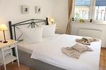 Doppelbett (160x200m) im Schlafzimmer - Bernstein - Top-Hundeurlaub