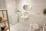 Bad mit Dusche, Waschmaschine und WC - Reichenbach - Top-Hundeurlaub
