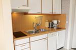 Küchenzeile mit Kühlschrank, Geschirrspüler, Kaffeemaschine, Wasserkocher, Toaster, ausreichend Geschirr - Holiday 2 - Top-Hundeurlaub