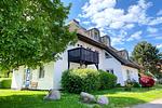 Terrasse mit Sichtschutzhecke - Haus Kormoran G4 - Top-Hundeurlaub