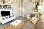 Flat-TV im Wohnbereich - Wohnung 1 - Top-Hundeurlaub