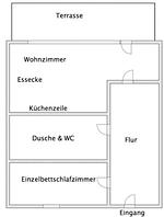 Grundriss - Lütje Seute - Top-Hundeurlaub