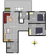 Grundriss - Ferienwohnung 2 - Top-Hundeurlaub