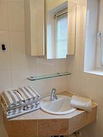 Badezimmer in der Ferienwohnung Auszeit am Meer in Wittdün auf Amrum - Ferienwohnung *Auszeit am Meer* - Top-Hundeurlaub