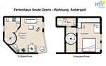 Grundriss - Ferienwohnung Ankerspill - Top-Hundeurlaub