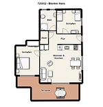 Grundriss - Ferienwohnung 2 - Top-Hundeurlaub
