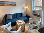 Wohnzimmer der Ferienwohnung Strandlöper in Wittdün auf Amrum - Ferienwohnung *Strandlöper* - Top-Hundeurlaub
