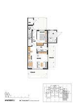 Grundriss - Eckapartment mit 2 Terrassen mit Parkplatz am Haus , Hund erlaubt P7 A5 - Top-Hundeurlaub