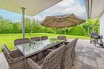 Terrasse - Ferienhaus Zirchow 4 mit Kamin, Terrasse und Garten - Top-Hundeurlaub