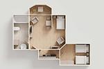 Grundriss - Villa Sanke App. Seeblick nur 200 Meter zum Strand mit Ostseeblick - Top-Hundeurlaub
