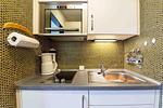 Küche / Küchenzeile - Ein-Zimmer-Apartment 49/37 - Top-Hundeurlaub