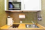 Küche / Küchenzeile - Ein-Zimmer-Apartment 49/38 - Top-Hundeurlaub