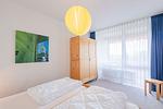 Schlafzimmer - Zwei-Zimmer-Apartment 49/45 - Top-Hundeurlaub
