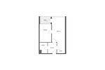 Grundriss - Zwei-Zimmer-Apartment 49/45 - Top-Hundeurlaub